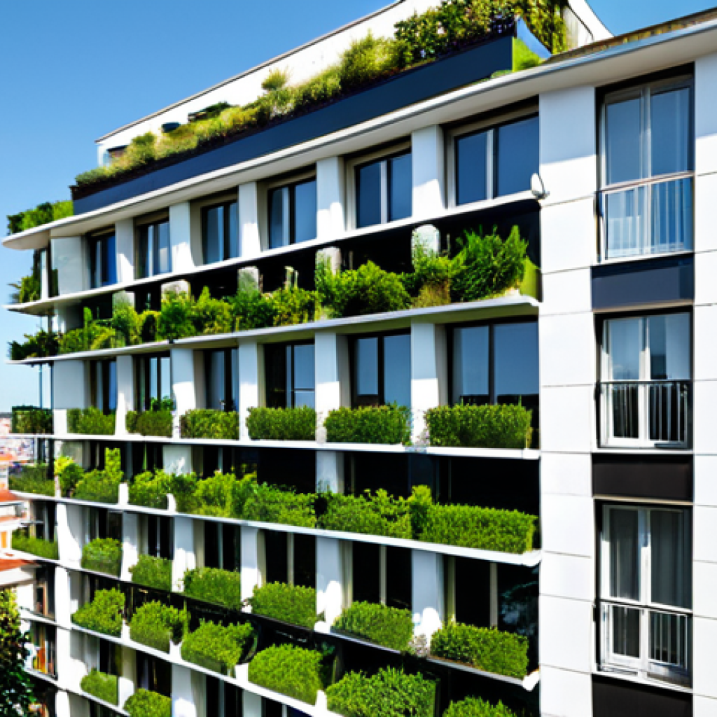 친환경건설기사 이직 전략 - Sustainable Building Design**

"A modern, eco-friendly apartment building in Lisbon, Portugal, featu...