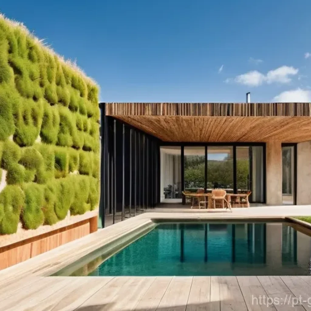 친환경건설기사와 친환경 자재 사용 사례 - **Sustainable Construction in Portugal: A Blend of Tradition and Innovation**
    "A vibrant, wide-a...
