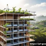 Home 21 친환경건설기사 직무 관련 워크숍 후기 - A modern sustainable construction site in Brazil showcasing eco-friendly materials like recycled con...