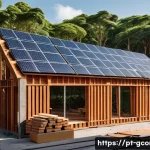 Home 20 친환경건설기사와 지속 가능성 기술 - A modern sustainable construction site in Brazil featuring advanced eco-friendly materials like recy...