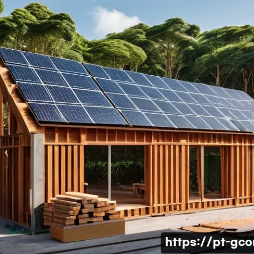 Home 32 친환경건설기사와 지속 가능성 기술 - A modern sustainable construction site in Brazil featuring advanced eco-friendly materials like recy...