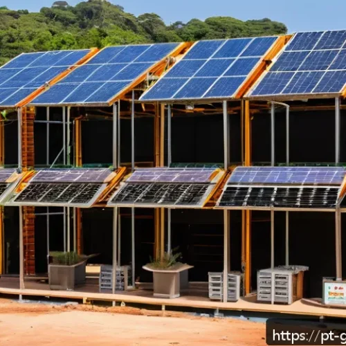Home 17 친환경건설기사 관련 협회 및 단체 소개 - A modern sustainable construction site in Brazil featuring eco-friendly building materials like recy...